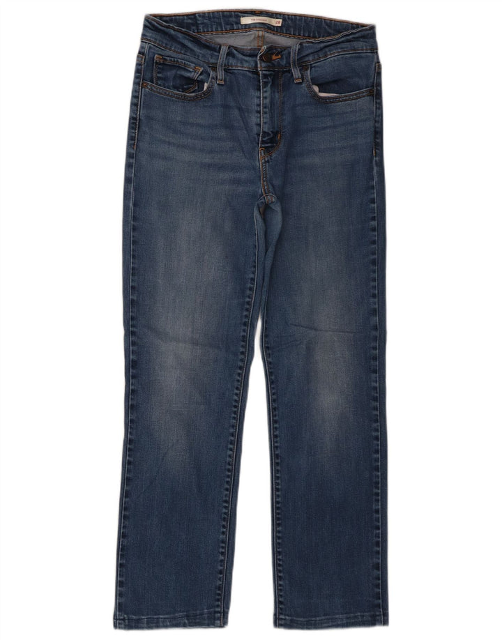 Женские прямые джинсы Levi's 714 W28 L26 синие из лиоцелла
