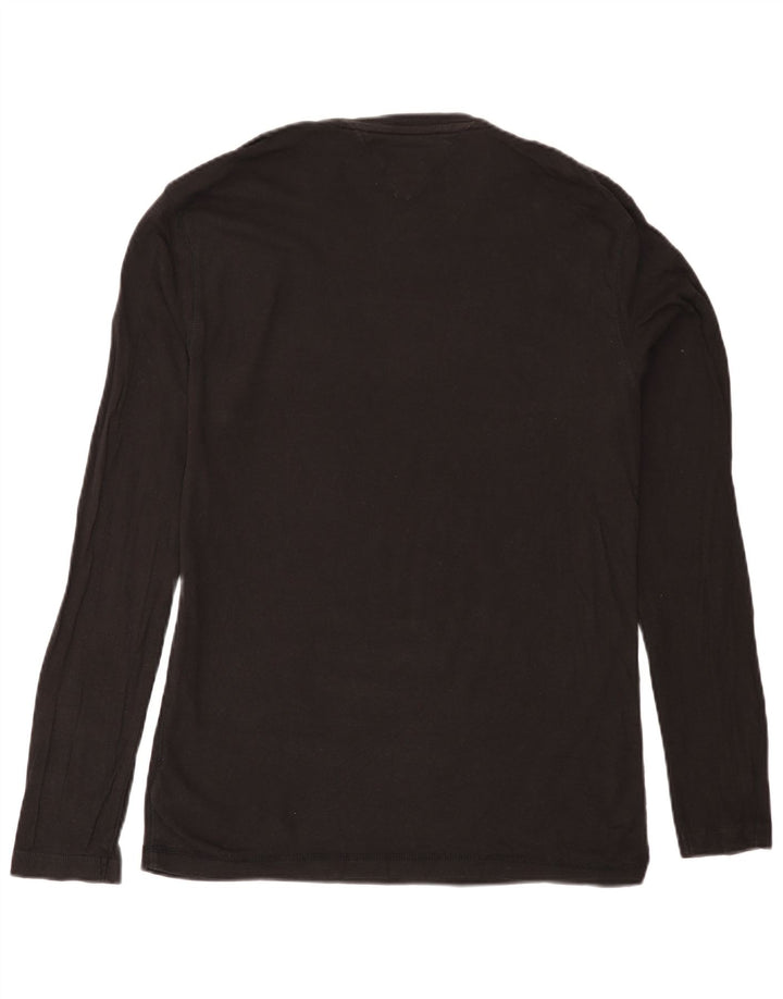 TOMMY HILFIGER Мужской топ с длинным рукавом 2XL, черный хлопок