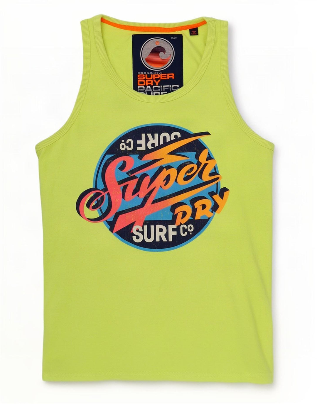 Мужской жилет с рисунком Superdry, большой зеленый хлопок