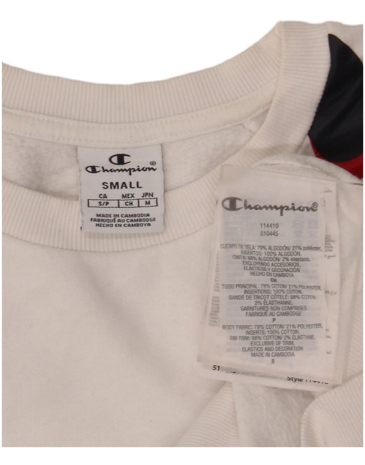 Женский джемпер оверсайз с рисунком Champion UK 10, маленький белый