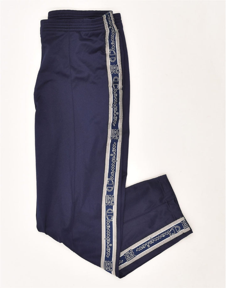 CHAMPION Mens Tracksuit Trousers Medium Navy Blue Polyester Vintage Champion and Second-Hand Champion from Messina Hembry 
