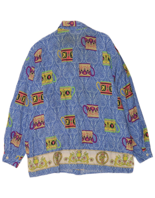 Женская блузка-рубашка Prisma UK 18 XL Синяя вискоза с пейсли