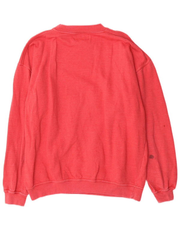 VINTAGE Womens Oversized Graphic Sweatshirt Jumper UK 18 XL Red Cotton