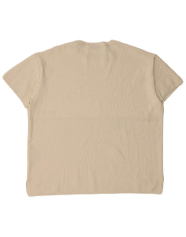 Женская футболка оверсайз Zara Top UK 14 Medium Off White из вискозы