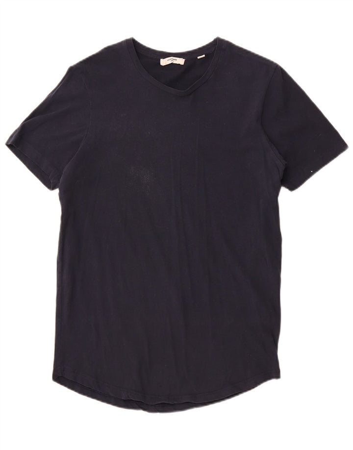 Мужская футболка Jack & Jones, маленькая, темно-синяя, хлопковая