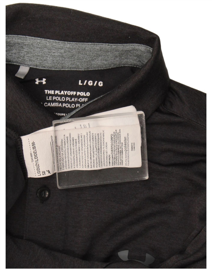 Мужская рубашка поло Under Armour, большая черная, полиэстер