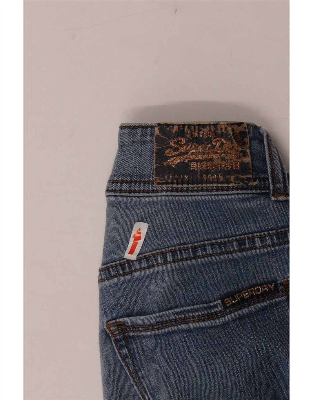 Женские узкие джинсы-сигареты Superdry W30 L32 синие