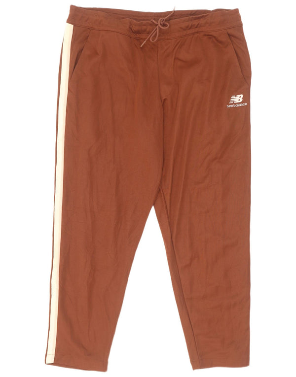 Мужские спортивные брюки New Balance XL, коричневые, хлопковые с цветными блоками