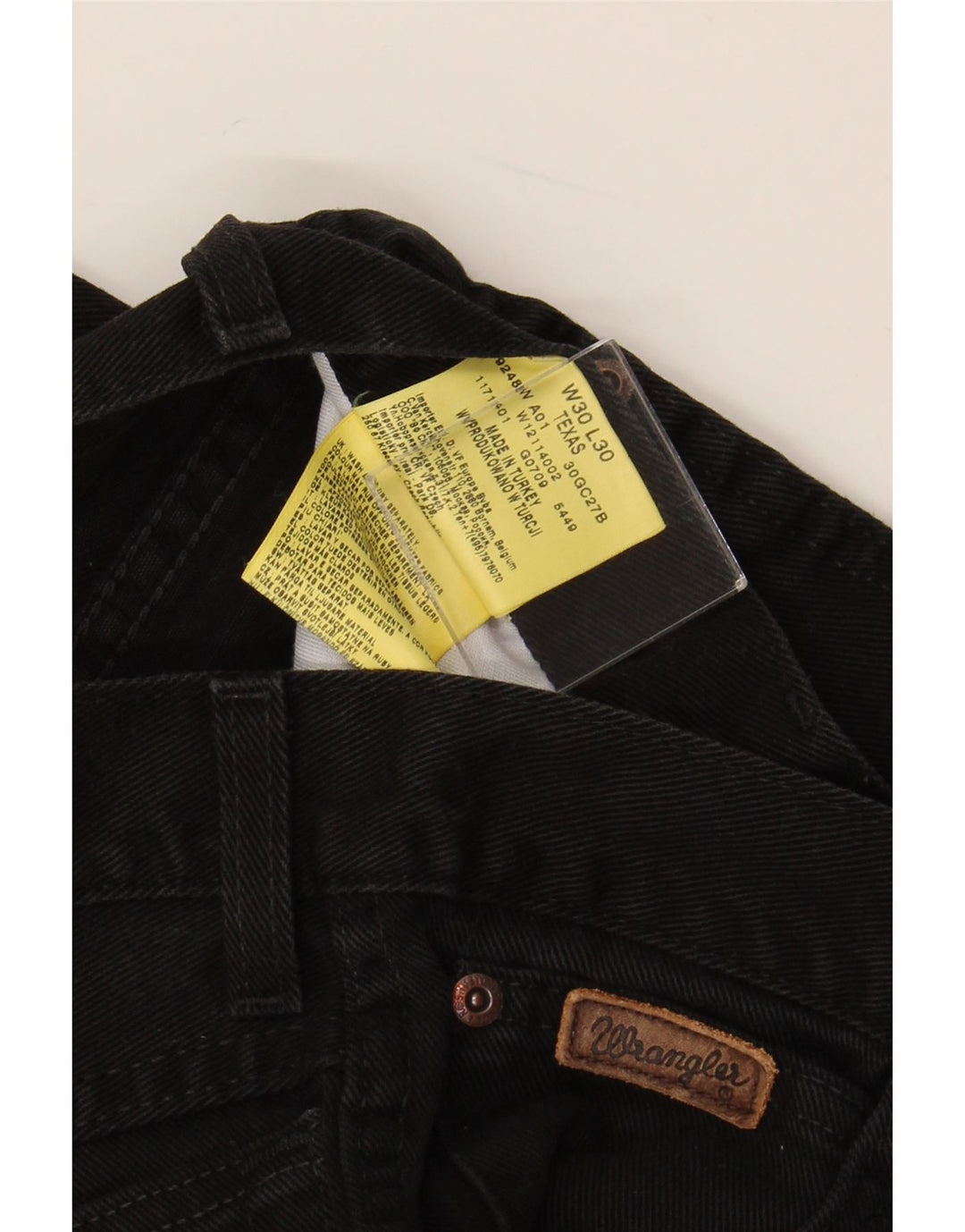 Мужские прямые джинсы WRANGLER Texas W30 L26, черный хлопок