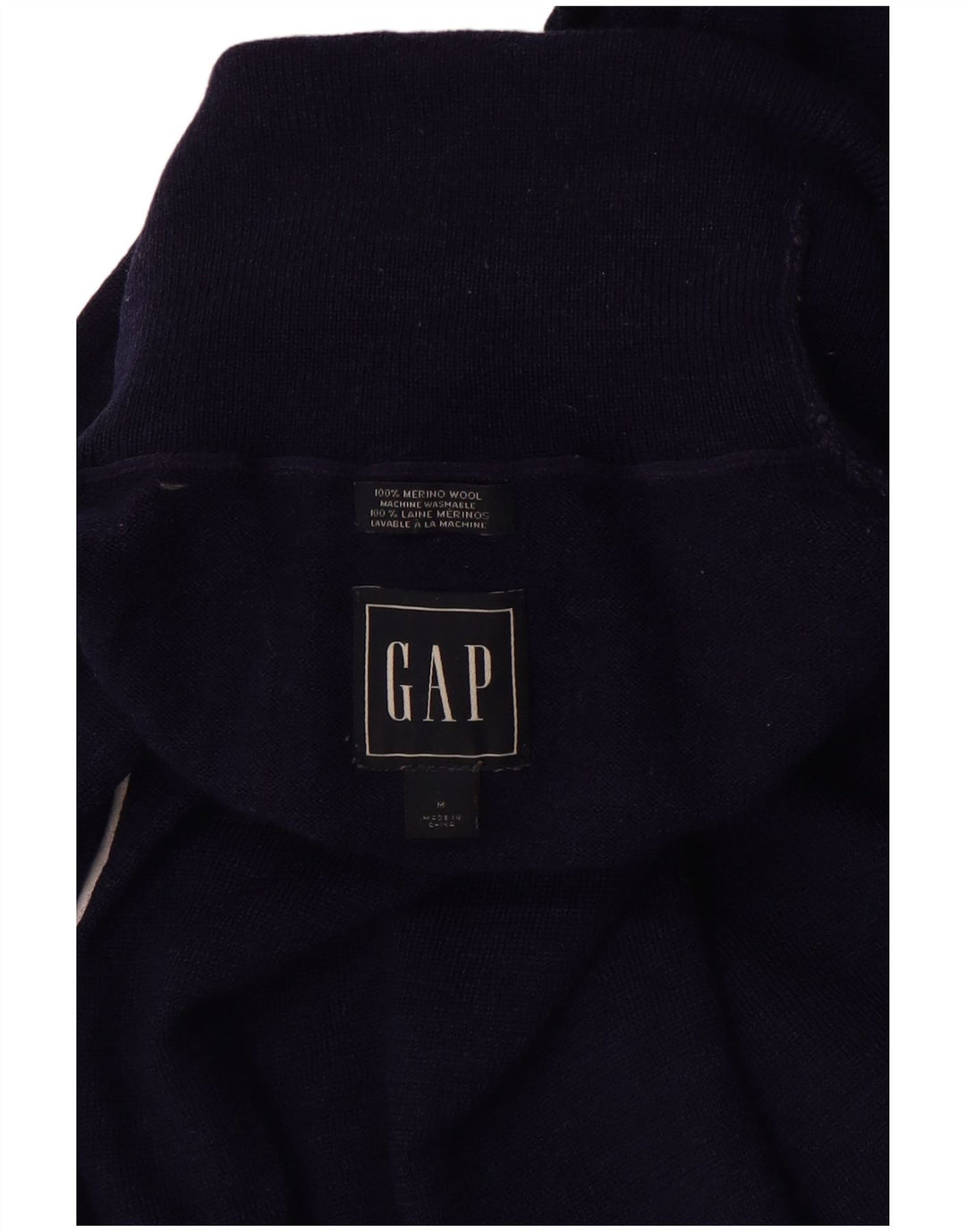 Мужской джемпер с высоким воротником Gap, средний темно-синий шерстяной свитер