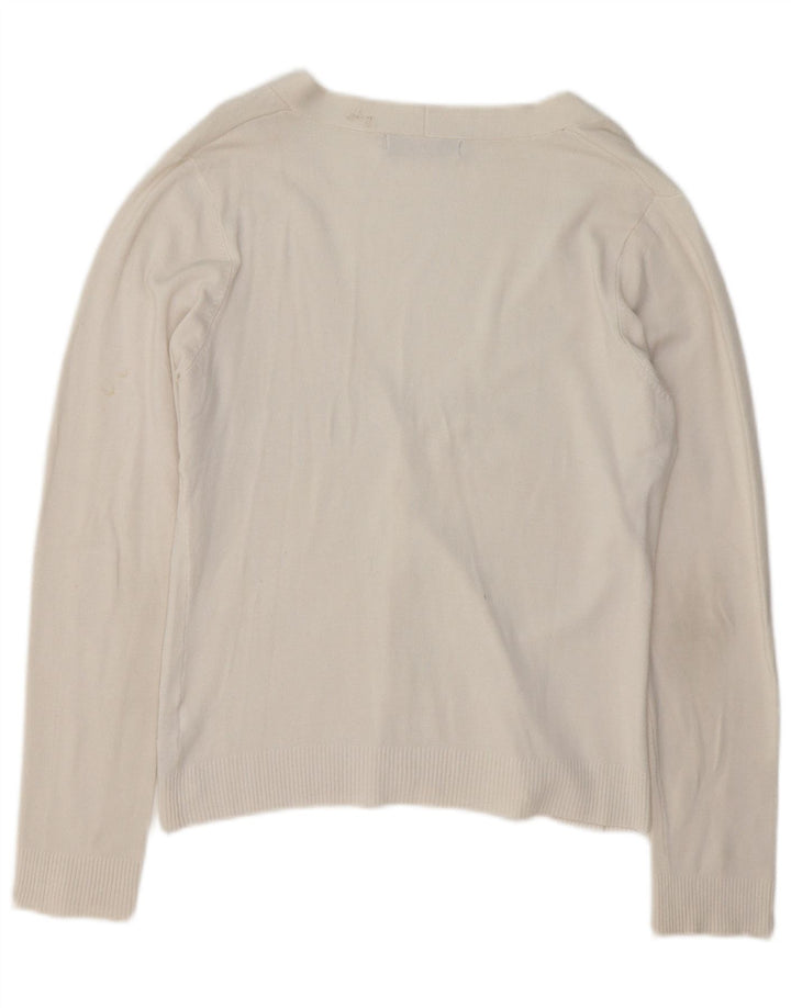 Женский кардиган Zara UK 16, большой белый вискоза