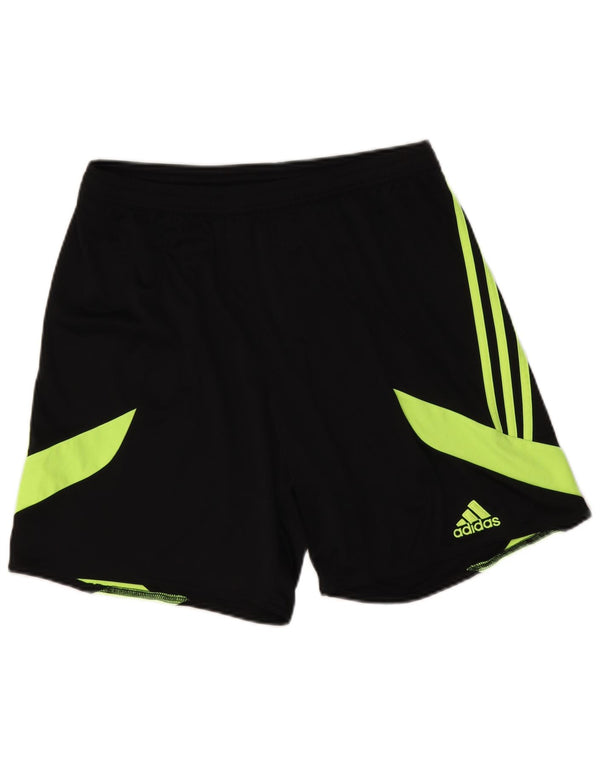Мужские спортивные шорты Adidas Climalite, большие черные полиэстер с цветными блоками