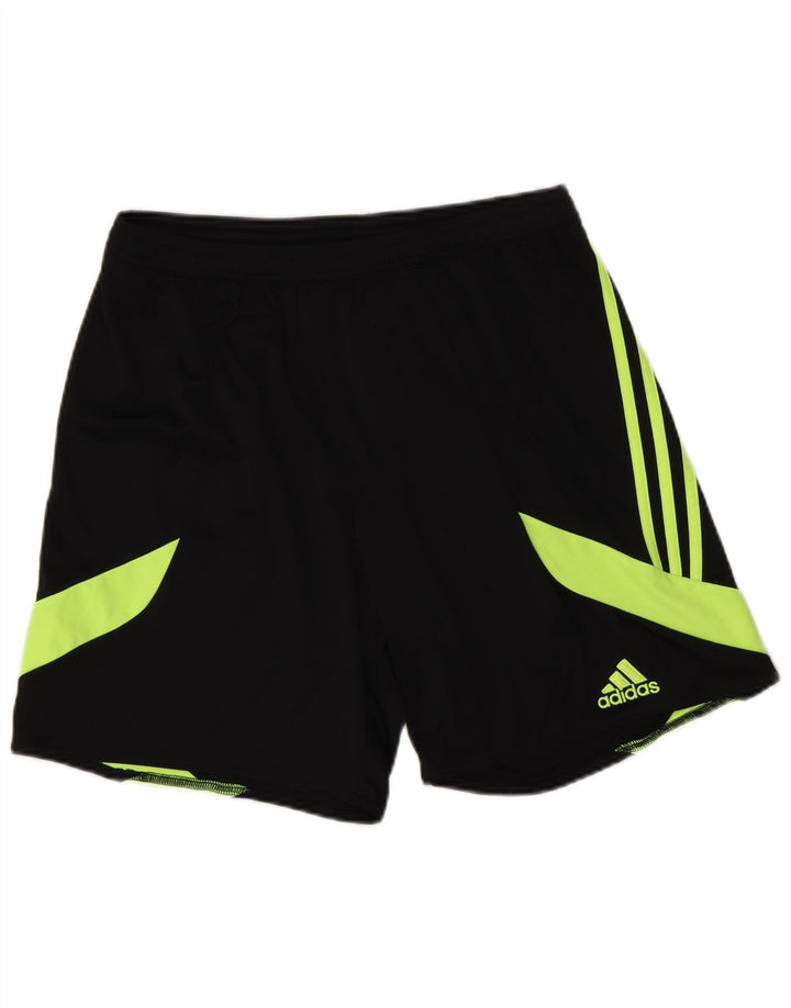 Мужские спортивные шорты Adidas Climalite, большие черные полиэстер с цветными блоками