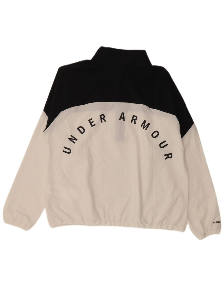 Женский спортивный пуловер UNDER ARMOR UK 16, большой белый цвет с цветными блоками