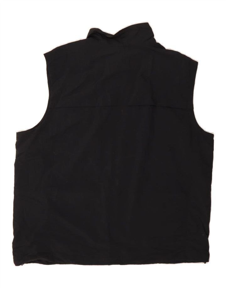 EDDIE BAUER Mens Utility Gilet UK 44 2XL Black Nylon Vintage Eddie Bauer and Second-Hand Eddie Bauer from Messina Hembry 