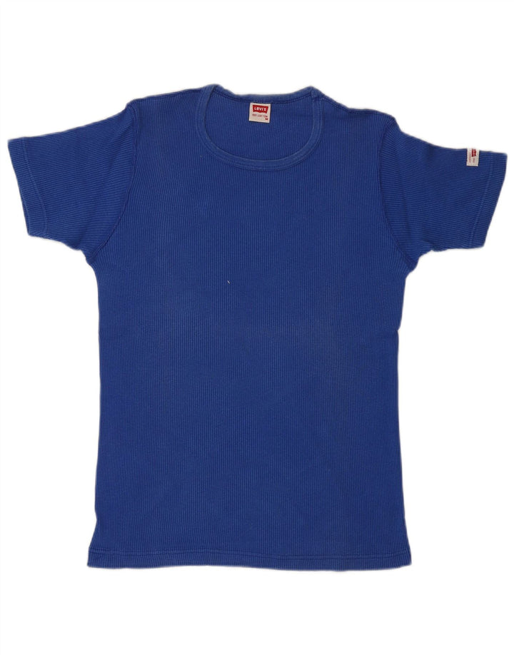 Женская футболка LEVI'S Top UK 12 Medium Blue Cotton