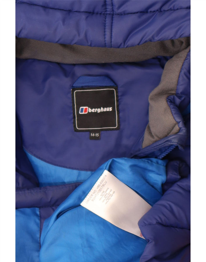 Berghaus Boys Утепленная куртка с капюшоном 14-15 лет Синий Полиамид