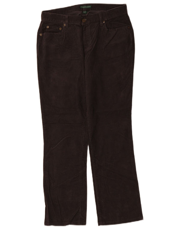 RALPH LAUREN Женские прямые вельветовые брюки США 8 Средний W30 L28 Серые