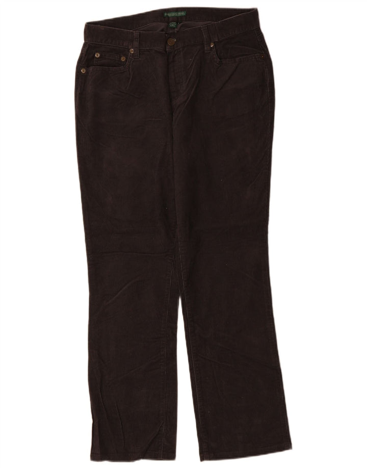 RALPH LAUREN Женские прямые вельветовые брюки США 8 Средний W30 L28 Серые