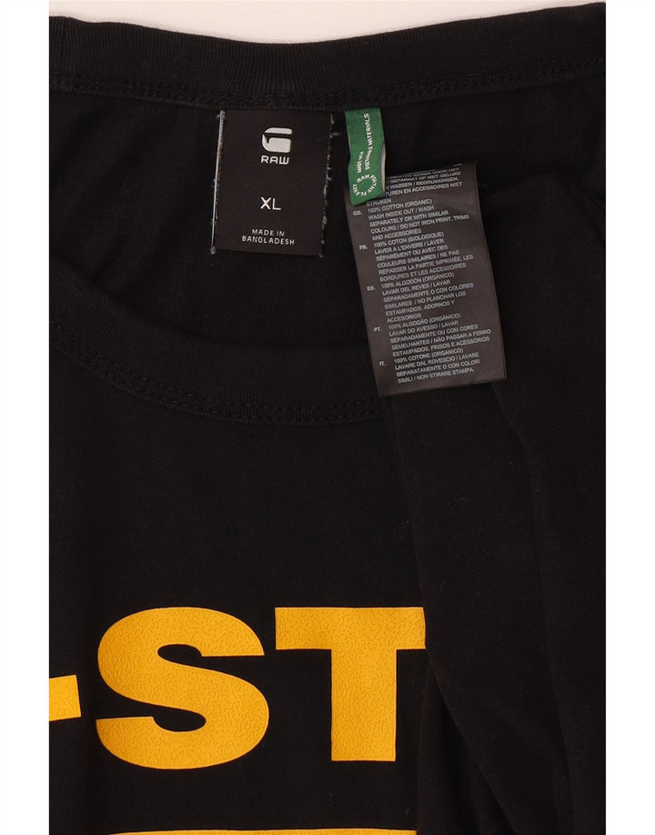 Мужская футболка с рисунком G-STAR XL, черный хлопок