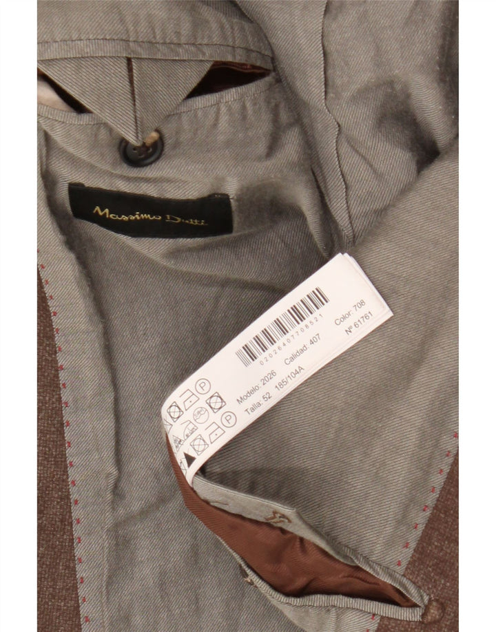 Мужской пиджак Massimo Dutti на 2 пуговицах EU 52, большой коричневый, шерстяной