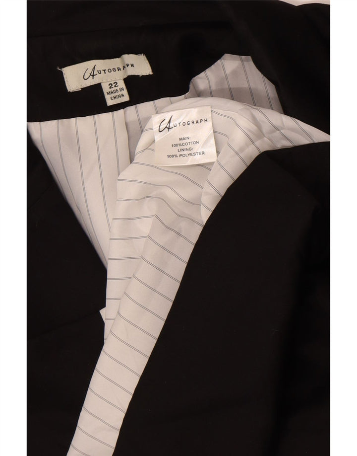 Женский пиджак Marks & Spencer Autograph с 3 пуговицами, Великобритания 22 3XL, черный