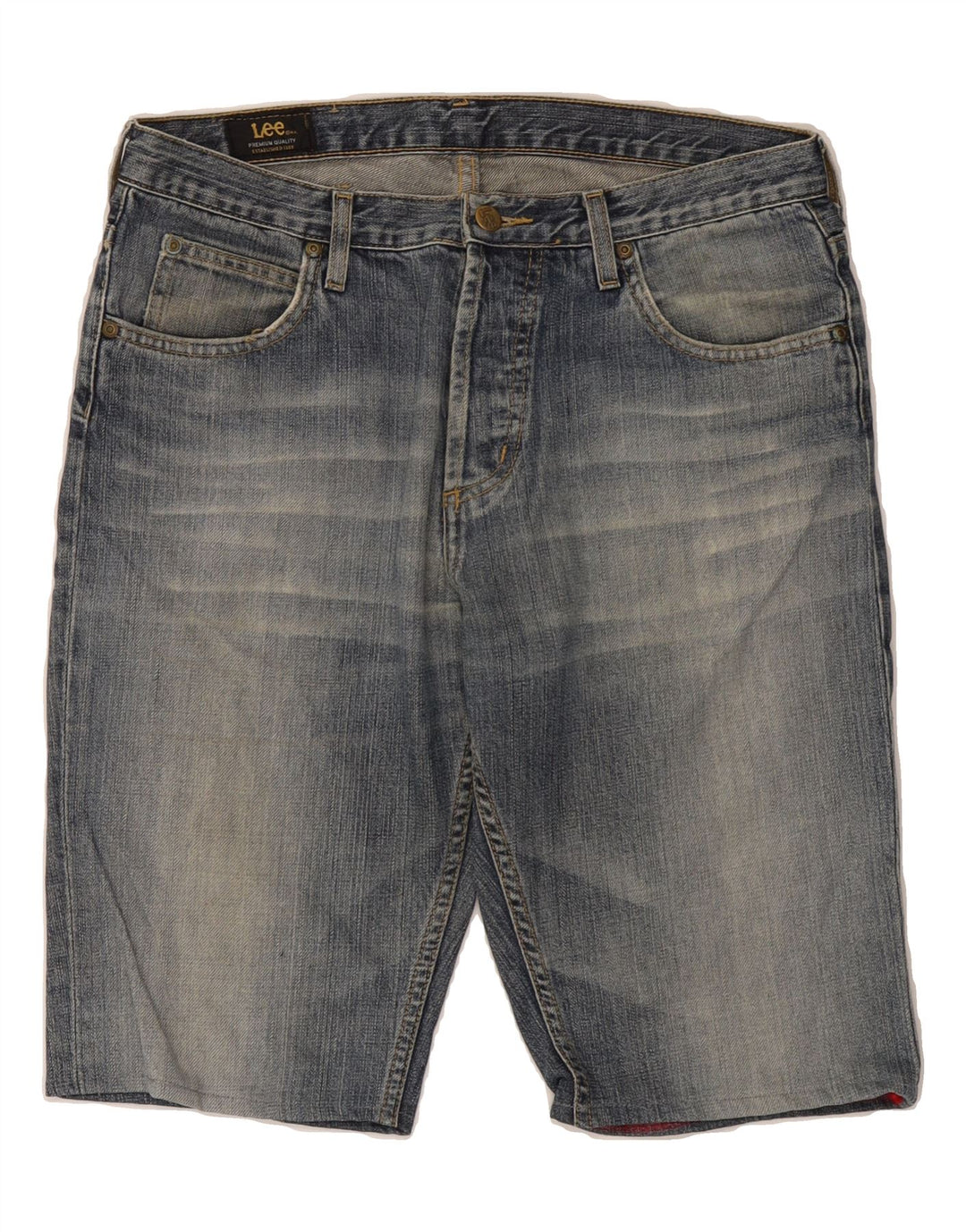 LEE Mens Denim Shorts W32 Medium Blue Cotton Vintage Lee and Second-Hand Lee from Messina Hembry 