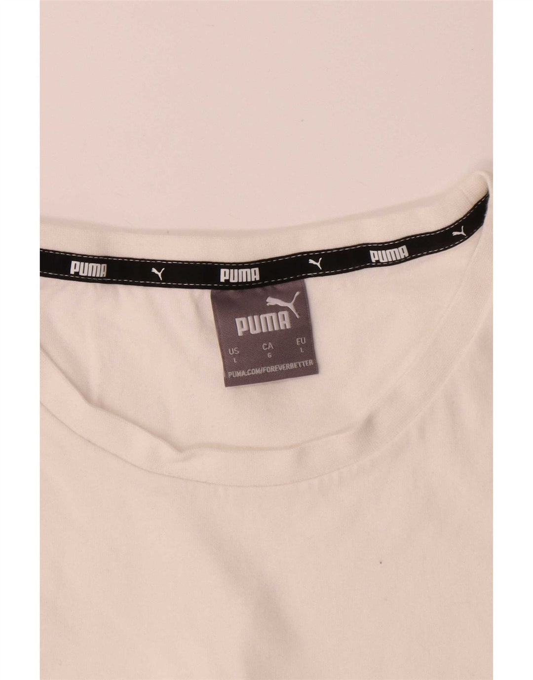 Мужская футболка Puma, большой белый хлопок