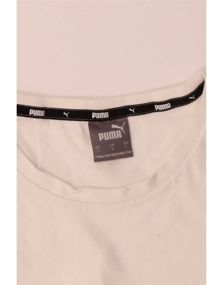 Мужская футболка Puma, большой белый хлопок
