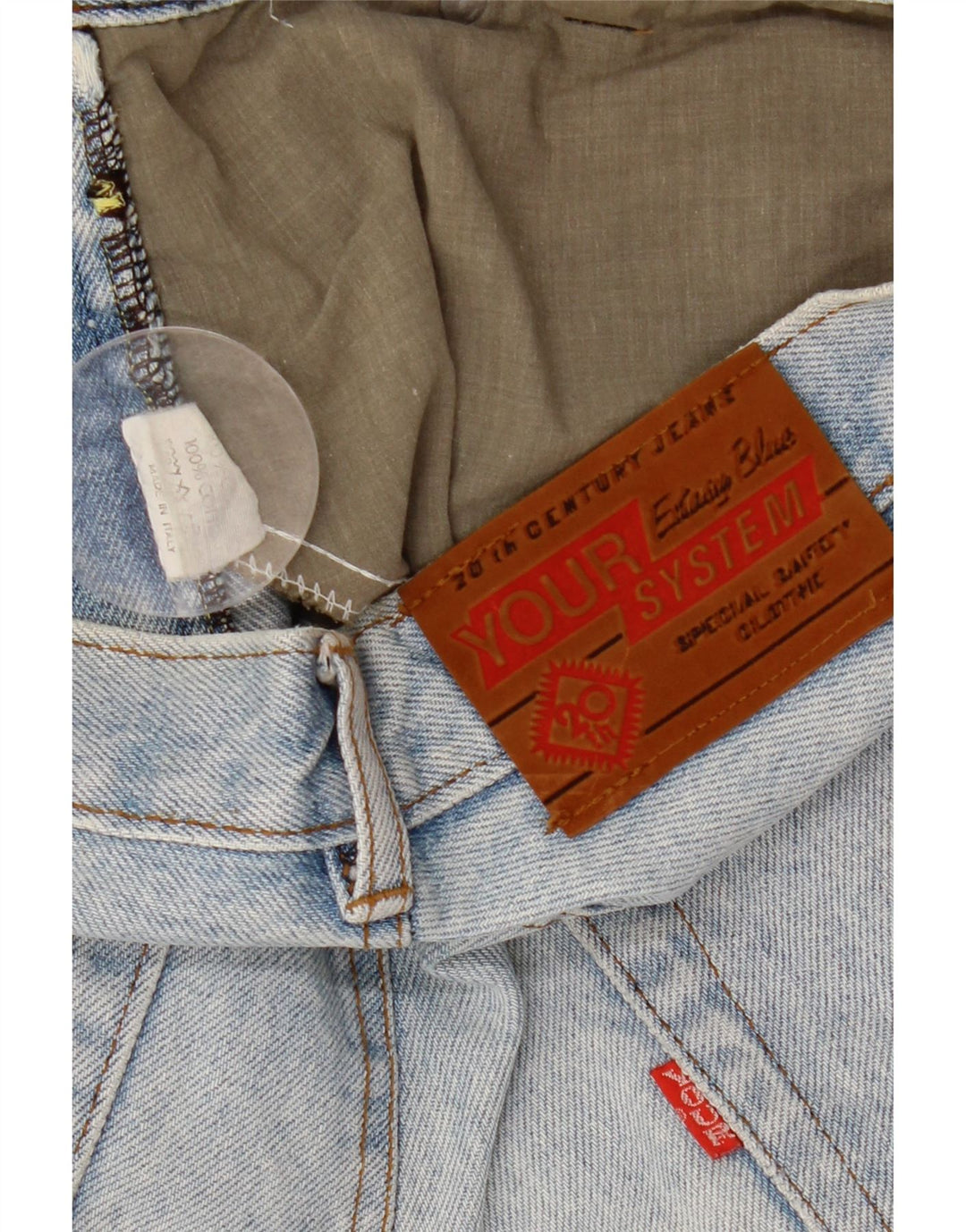 Винтажные мужские прямые джинсы W34 L30, синий хлопок