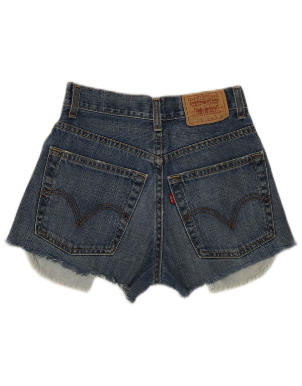 LEVI'S Womens 569 Loose Fit Denim Shorts  W23 2XS Blue Cotton