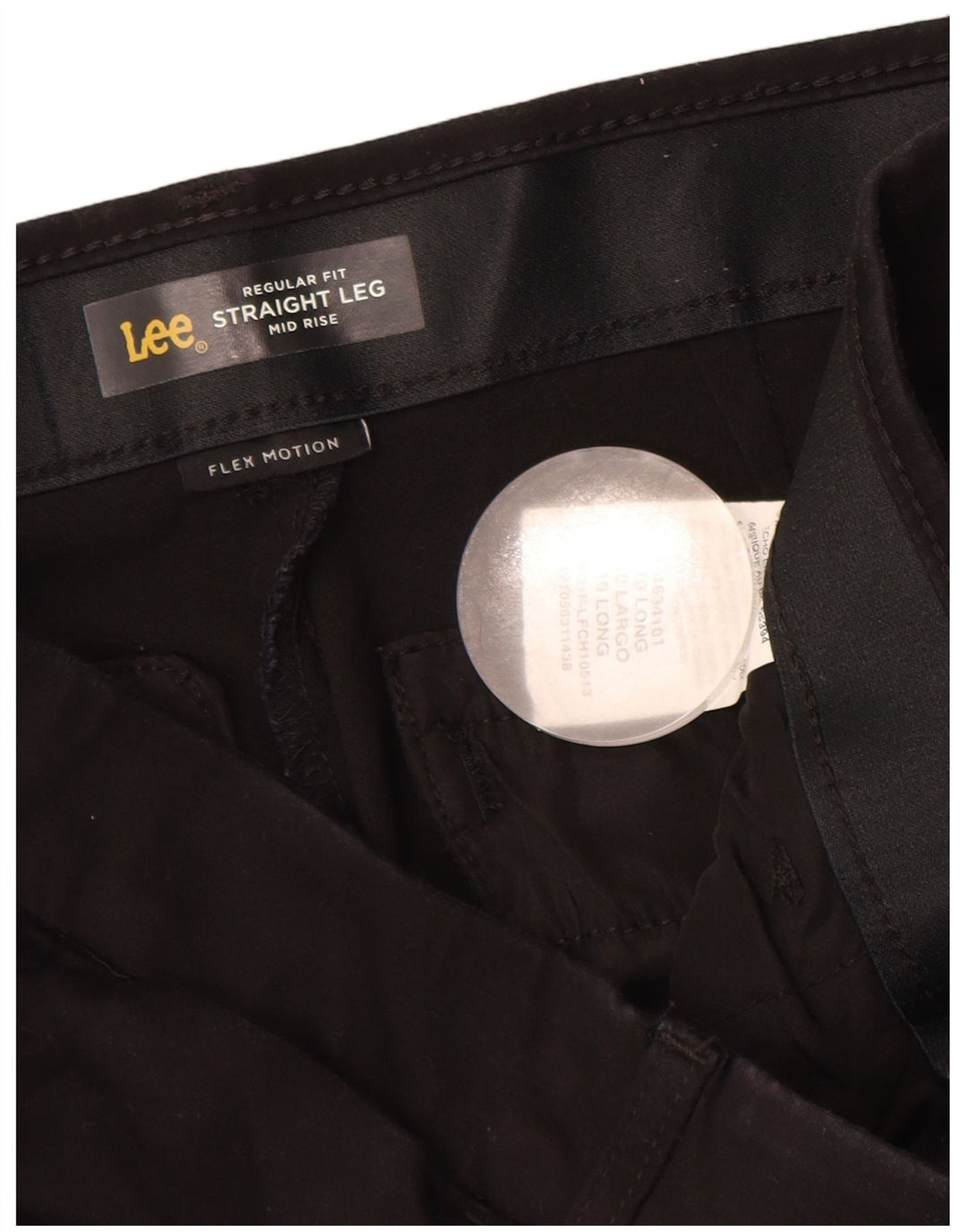 Женские прямые повседневные брюки обычного кроя LEE, размер США 10, большие W33 L32, черные
