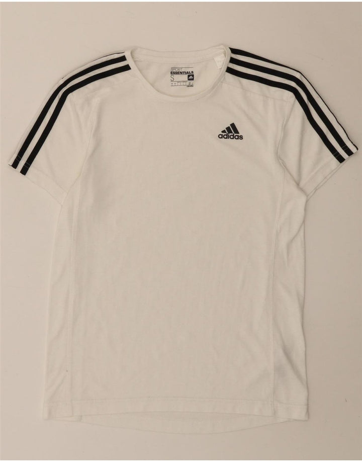Женская футболка Adidas Climalite Top UK 10, маленький белый полиэстер