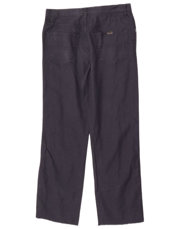 Trussardi Женские прямые повседневные брюки W32 L28 Темно-синие, хлопок