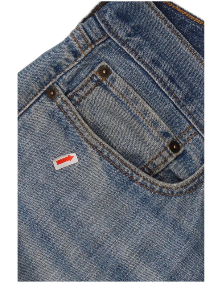 Мужские прямые джинсы LEVI'S 514 W34 L32 синие, хлопок