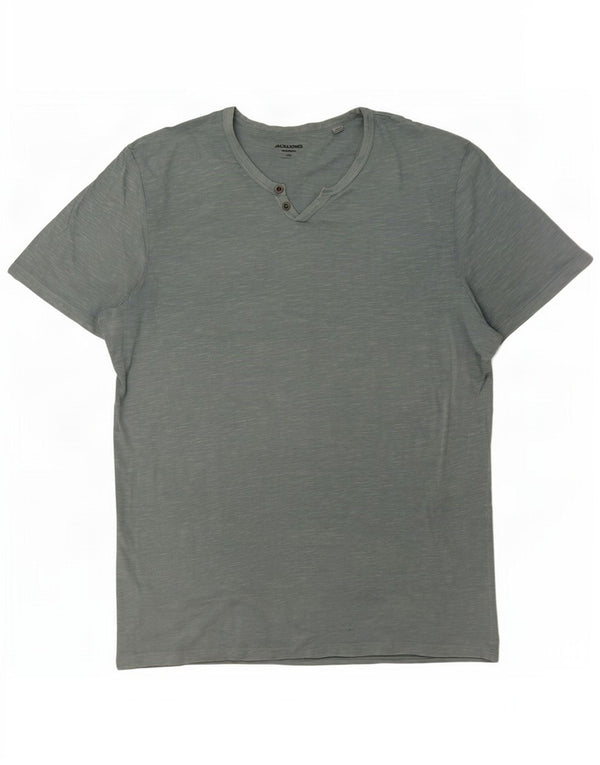 Мужская футболка Jack & Jones Top 2XL, синяя хлопковая крапинка