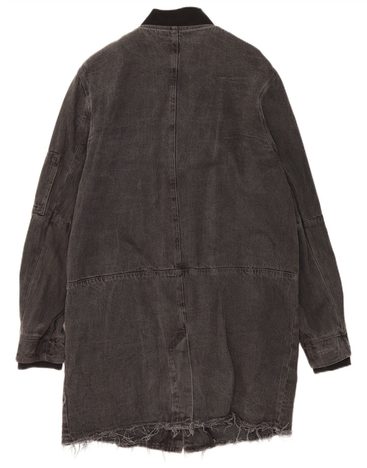 Мужское джинсовое пальто Zara UK 42 XL, серый хлопок