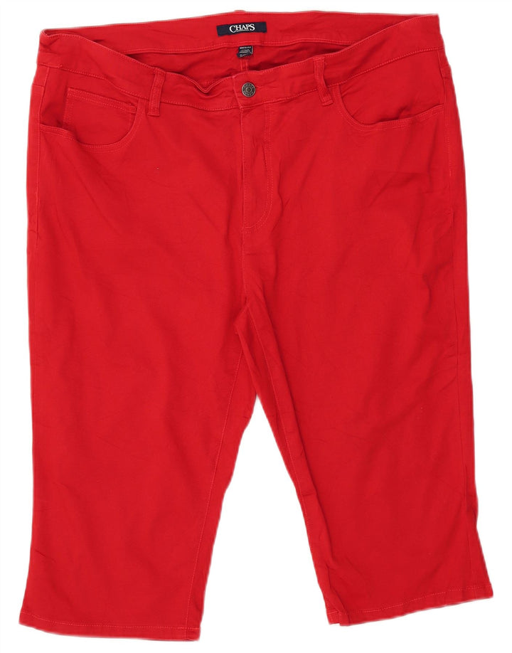 Женские шорты-бермуды CHAPS США 18 2XL W38 Красный хлопок
