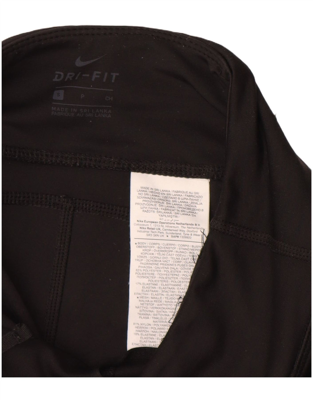 Женские леггинсы NIKE Dri Fit UK 8, маленькие черные, полиэстер