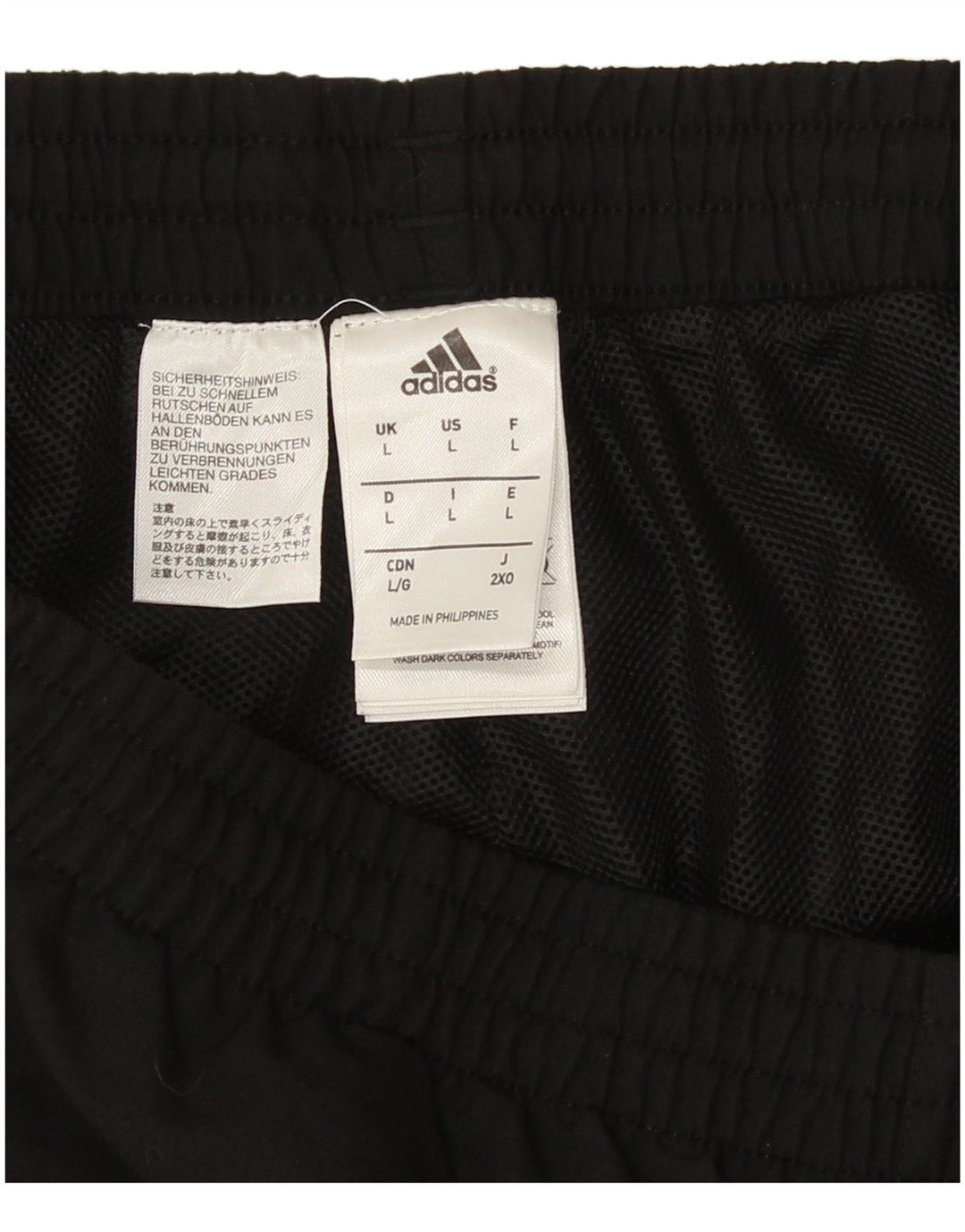 Adidas Мужские спортивные брюки Джоггеры Большой черный полиэстер