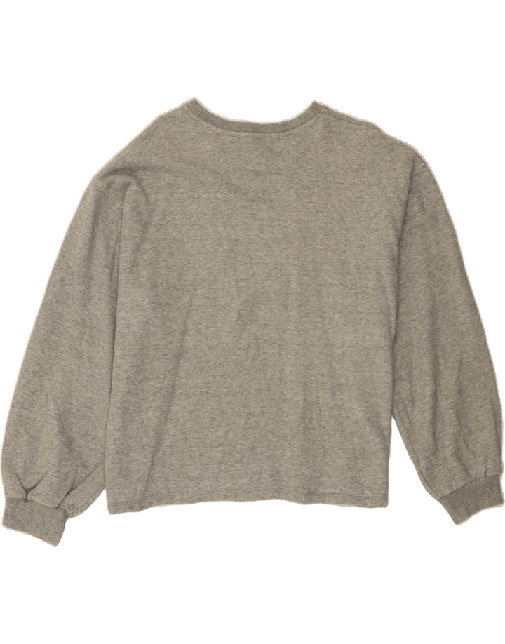 LEVI'S Womens Oversized Graphic Sweatshirt Jumper UK 14 Medium Grey Cotton Vintage Levi's and Second-Hand Levi's from Messina Hembry 