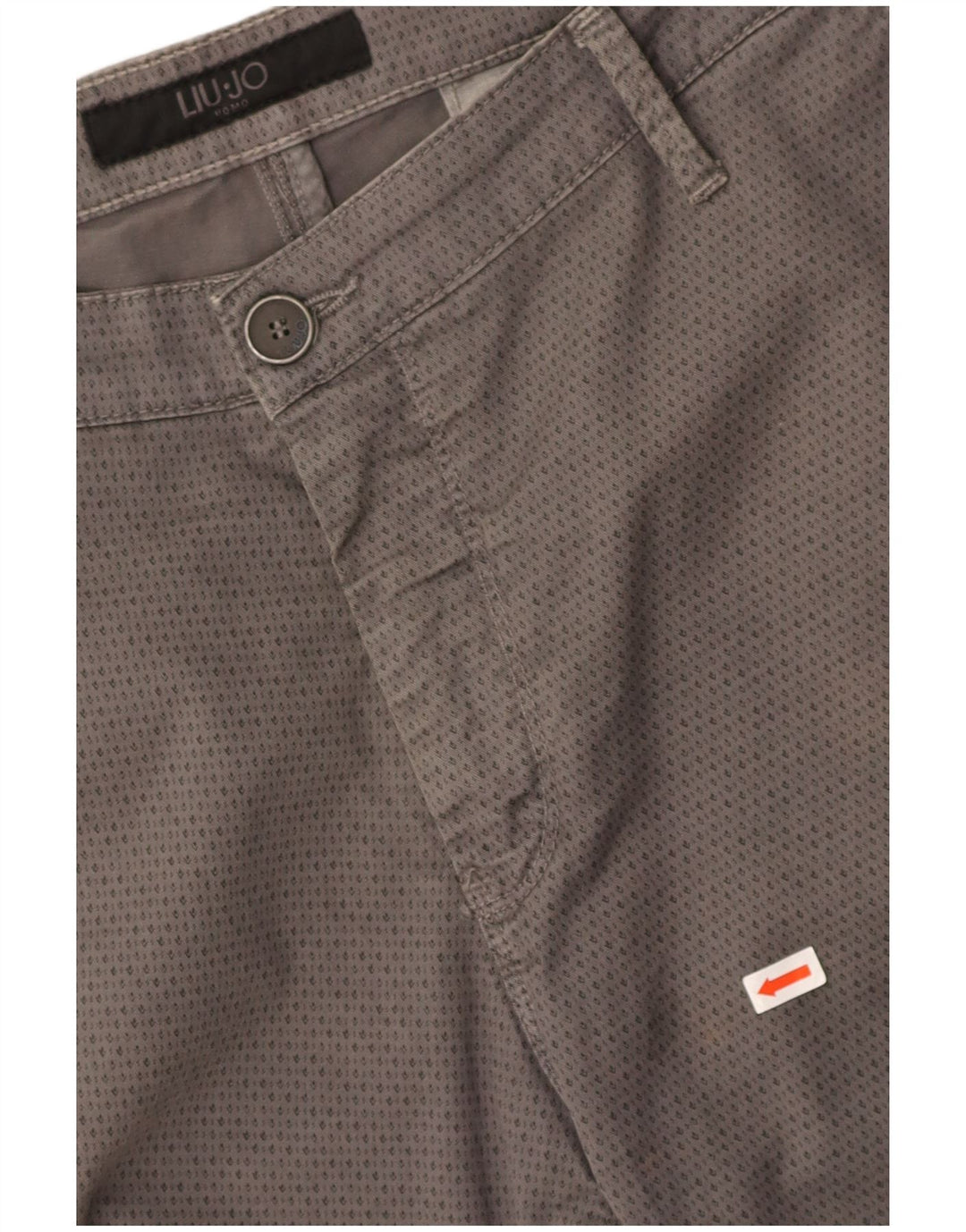 LIU JO Mens Chino Shorts IT 56 3XL W40 Grey Spotted Cotton