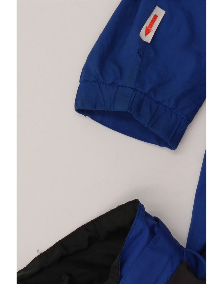 Куртка-ветровка Adidas для мальчиков 9-10 лет, черная, полиэстер с цветными блоками