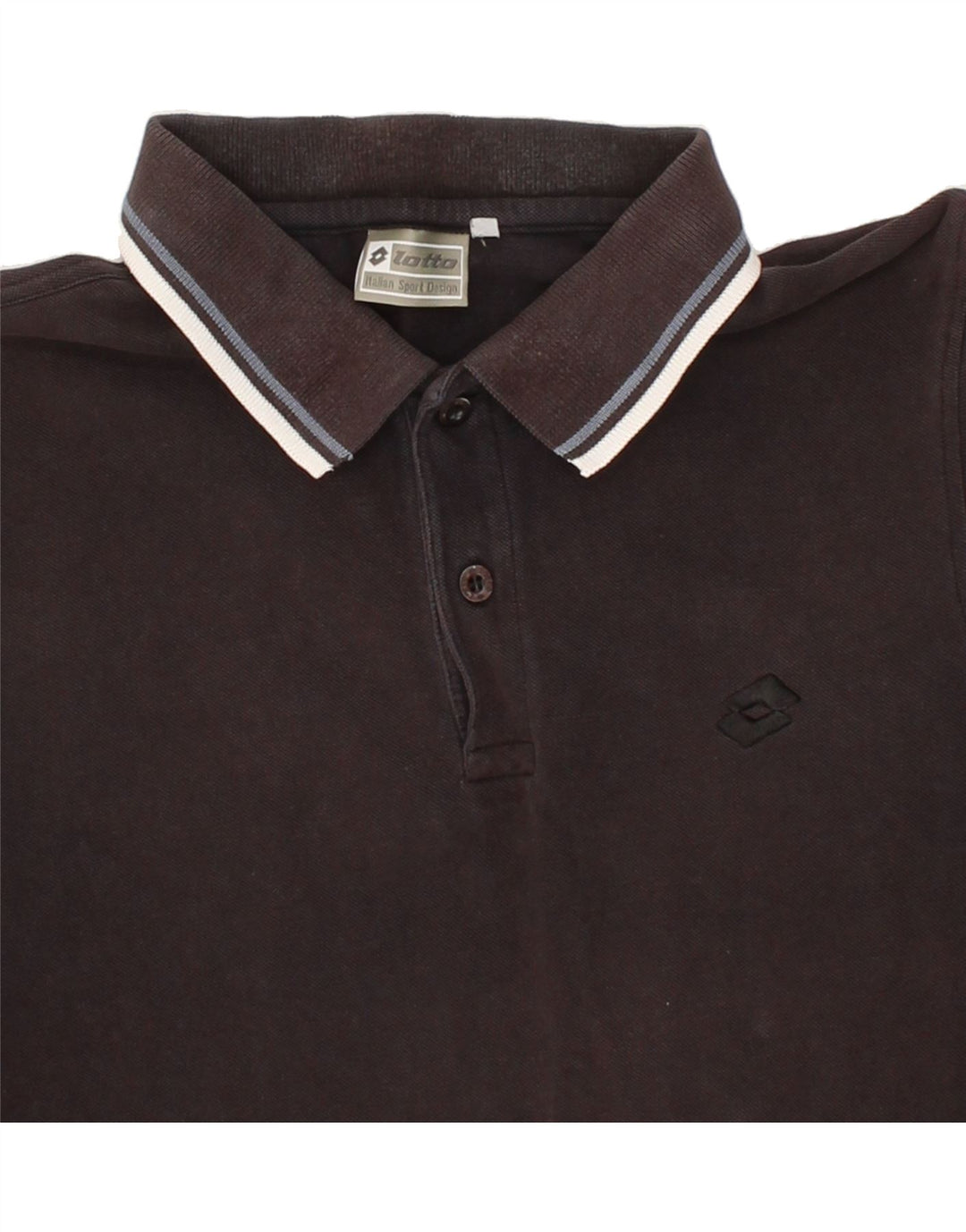 LOTTO Mens Polo Shirt Medium Black Cotton Vintage Lotto and Second-Hand Lotto from Messina Hembry 