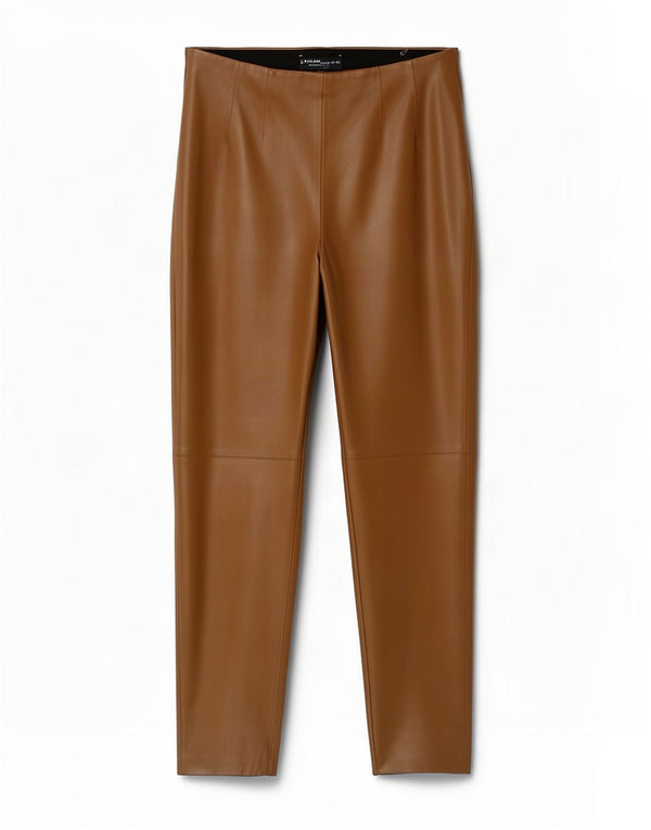 Женские леггинсы из искусственной кожи Zara XL W32 L27 Бежевые