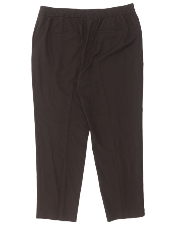 Женские костюмные брюки с высокой талией Marks & Spencer, Великобритания 20 2XL W36 L30, черные