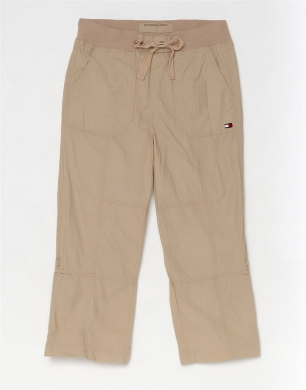 Tommy Hilfiger Womens Capri Trousers Small W30 L21 Beige Cotton