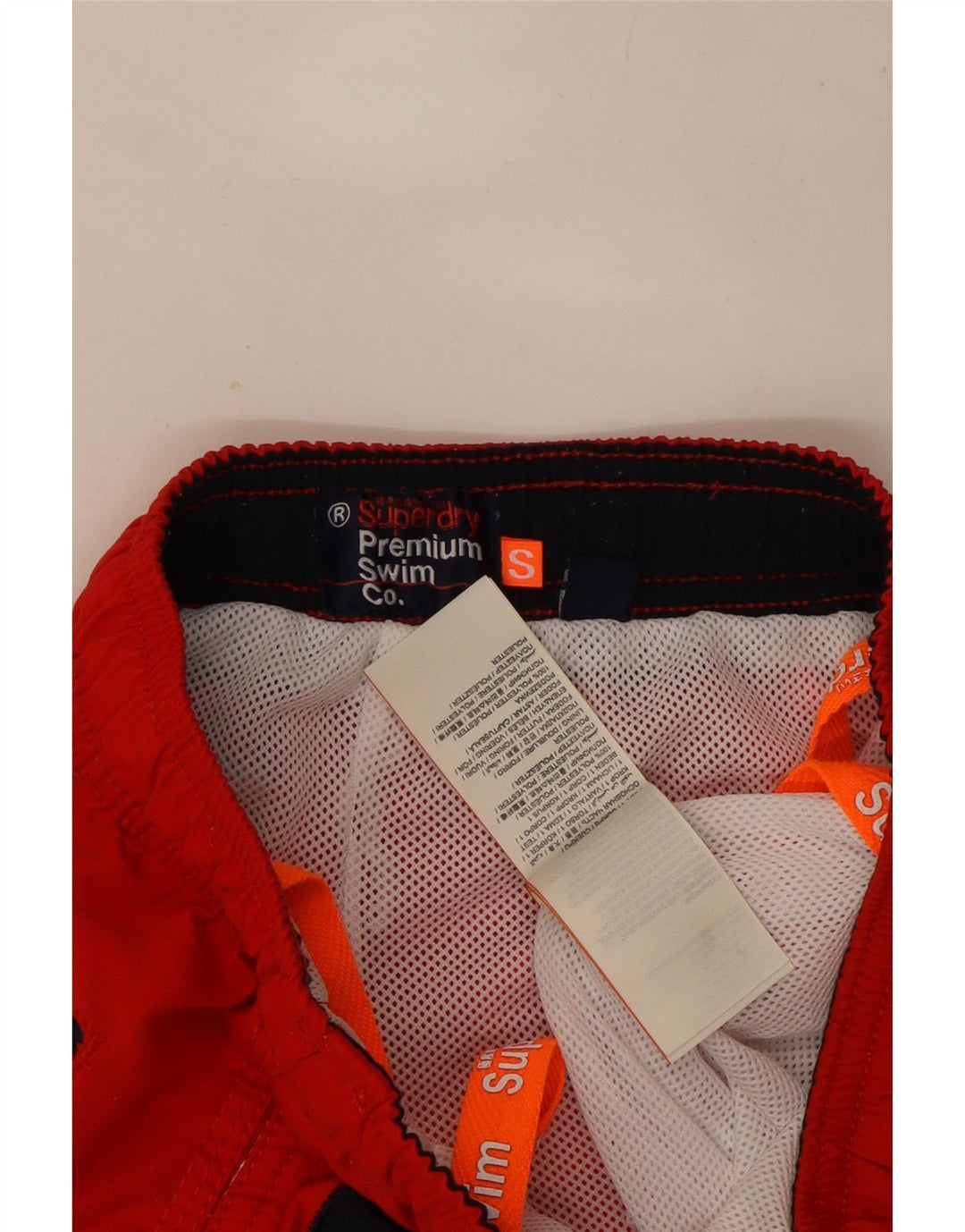 Мужские шорты для плавания Superdry с рисунком, маленькие красные, из полиэстера