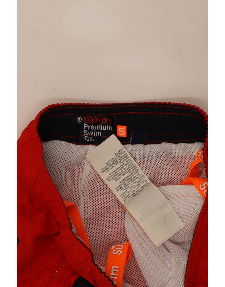 Мужские шорты для плавания Superdry с рисунком, маленькие красные, из полиэстера