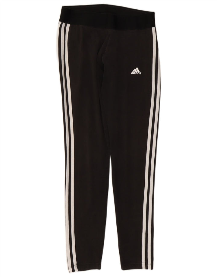 Женские леггинсы Adidas UK 12/14, средний черный хлопок, черный